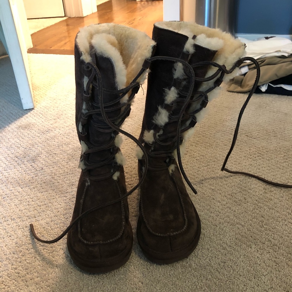 Lace up UGG boots